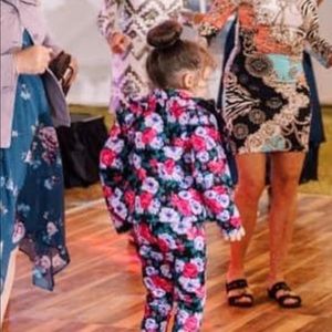 Janie and jack floral 3 piece suit